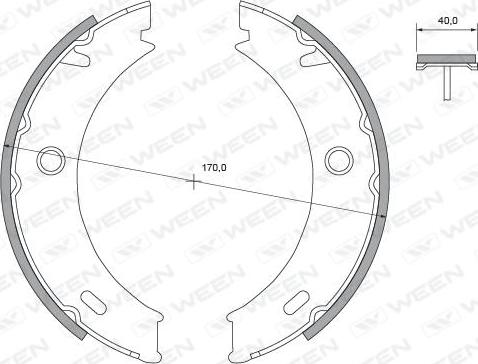 Ween 152-2124 - Комплект тормозных колодок, барабанные unicars.by