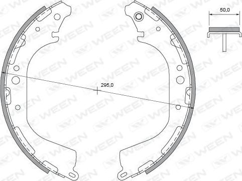 Ween 152-2394 - Комплект тормозных колодок, барабанные unicars.by