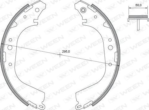 Ween 152-2356 - Комплект тормозных колодок, барабанные unicars.by