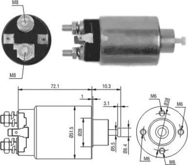 WE PARTS 471480095 - Тяговое реле, соленоид, стартер unicars.by