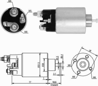 WE PARTS 471480058 - Тяговое реле, соленоид, стартер unicars.by