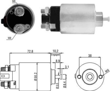 WE PARTS 471480156 - Тяговое реле, соленоид, стартер unicars.by