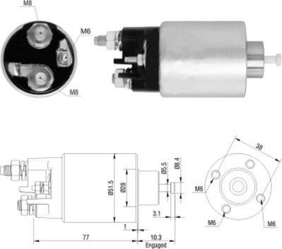 WE PARTS 471480157 - Тяговое реле, соленоид, стартер unicars.by