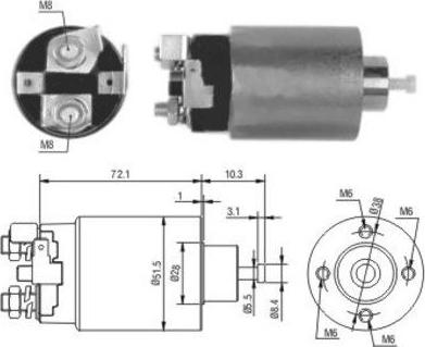 WE PARTS 471480162 - Тяговое реле, соленоид, стартер unicars.by