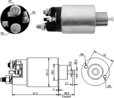 WE PARTS 471480100 - Тяговое реле, соленоид, стартер unicars.by