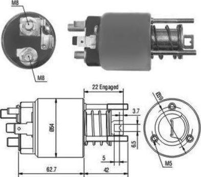 WE PARTS 471480111 - Тяговое реле, соленоид, стартер unicars.by