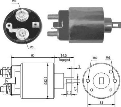 WE PARTS 471480174 - Тяговое реле, соленоид, стартер unicars.by