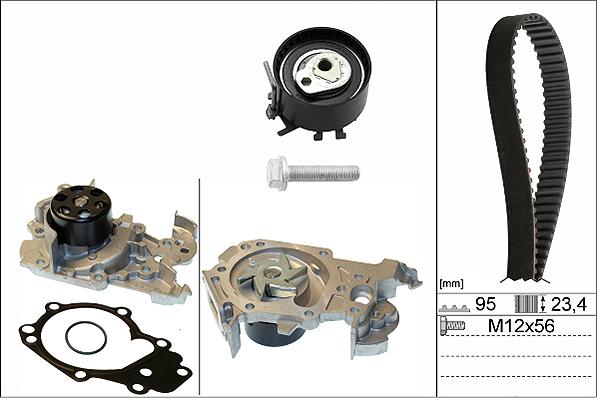 Wilmink Group WG1251419 - Водяной насос + комплект зубчатого ремня ГРМ unicars.by