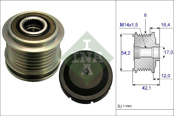 Wilmink Group WG1253755 - Шкив генератора, муфта unicars.by