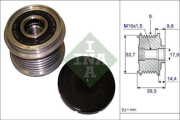 Wilmink Group WG1253775 - Шкив генератора, муфта unicars.by