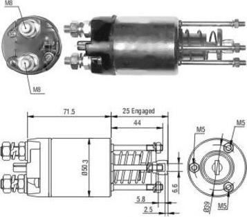 Wilmink Group WG1748393 - Тяговое реле, соленоид, стартер unicars.by