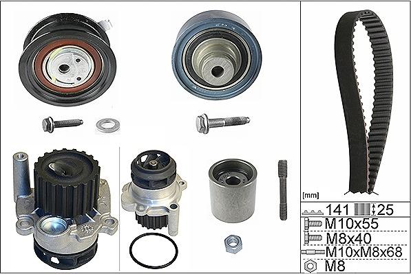 Wilmink Group WG1710032 - Водяной насос + комплект зубчатого ремня ГРМ unicars.by