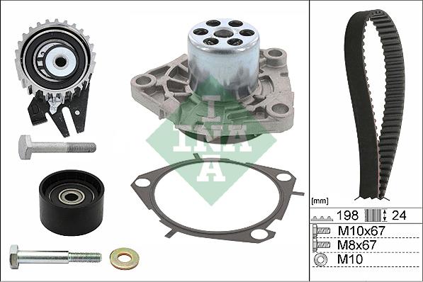 Wilmink Group WG1710075 - Водяной насос + комплект зубчатого ремня ГРМ unicars.by