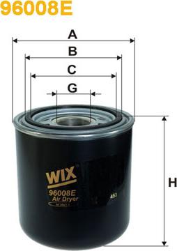 WIX Filters 96008E - Патрон осушителя воздуха, пневматическая система unicars.by