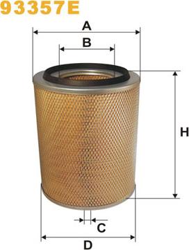 WIX Filters 93357E - Воздушный фильтр, двигатель unicars.by