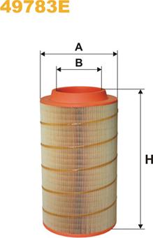 WIX Filters 49783E - Воздушный фильтр, двигатель unicars.by