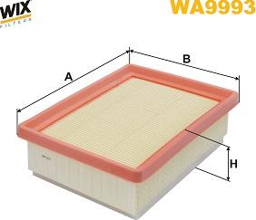 WIX Filters WA9993 - Воздушный фильтр, двигатель unicars.by