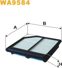 WIX Filters WA9584 - Воздушный фильтр, двигатель unicars.by