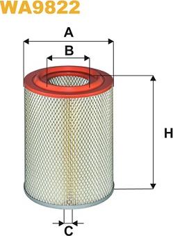 WIX Filters WA9822 - Воздушный фильтр, двигатель unicars.by