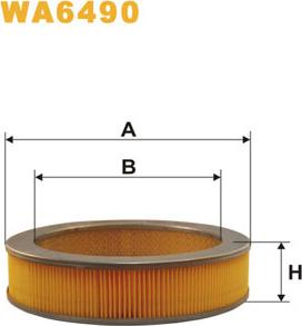 WIX Filters WA6490 - Воздушный фильтр, двигатель unicars.by