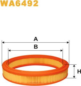 WIX Filters WA6492 - Воздушный фильтр, двигатель unicars.by