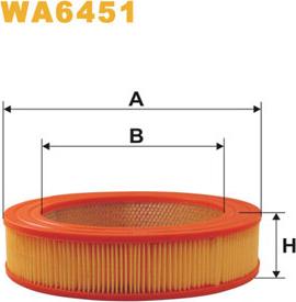 WIX Filters WA6451 - Воздушный фильтр, двигатель unicars.by