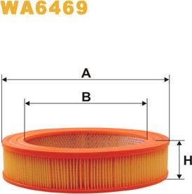 WIX Filters WA6469 - Воздушный фильтр, двигатель unicars.by