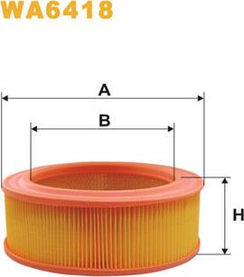 WIX Filters WA6418 - Воздушный фильтр, двигатель unicars.by