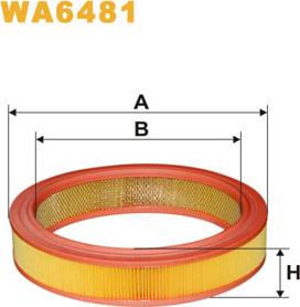 WIX Filters WA6481 - Воздушный фильтр, двигатель unicars.by