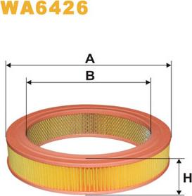 WIX Filters WA6426 - Воздушный фильтр, двигатель unicars.by