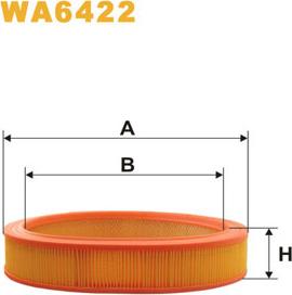 WIX Filters WA6422 - Воздушный фильтр, двигатель unicars.by