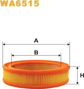 WIX Filters WA6515 - Воздушный фильтр, двигатель unicars.by