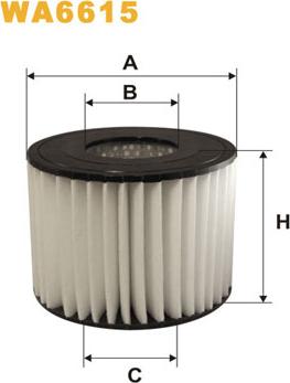 WIX Filters WA6615 - Воздушный фильтр, двигатель unicars.by