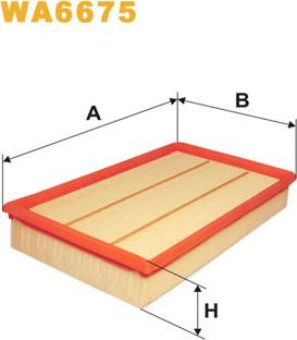 WIX Filters WA6675 - Воздушный фильтр, двигатель unicars.by