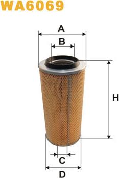 WIX Filters WA6069 - Воздушный фильтр, двигатель unicars.by