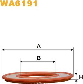 WIX Filters WA6191 - Воздушный фильтр, двигатель unicars.by