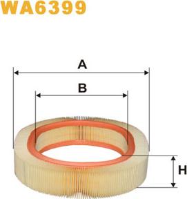 WIX Filters WA6399 - Воздушный фильтр, двигатель unicars.by