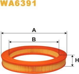 WIX Filters WA6391 - Воздушный фильтр, двигатель unicars.by