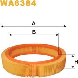 WIX Filters WA6384 - Воздушный фильтр, двигатель unicars.by