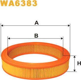 WIX Filters WA6383 - Воздушный фильтр, двигатель unicars.by