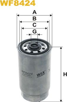 WIX Filters WF8424 - Топливный фильтр unicars.by