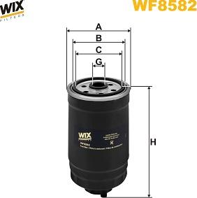 WIX Filters WF8582 - Топливный фильтр unicars.by