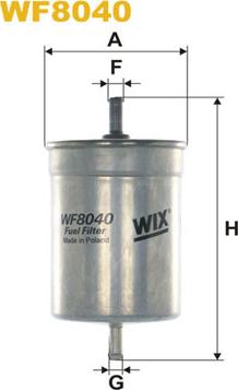 WIX Filters WF8040 - Топливный фильтр unicars.by