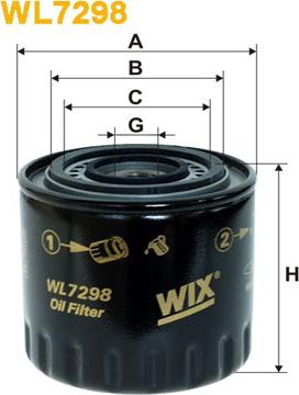 WIX Filters WL7298 - Масляный фильтр unicars.by