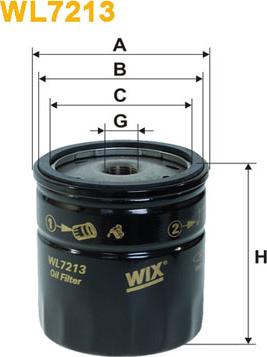 WIX Filters WL7213 - Масляный фильтр unicars.by