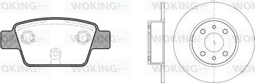 Woking 89613.00 - Дисковый тормозной механизм, комплект unicars.by