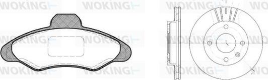 Woking 82313.00 - Дисковый тормозной механизм, комплект unicars.by