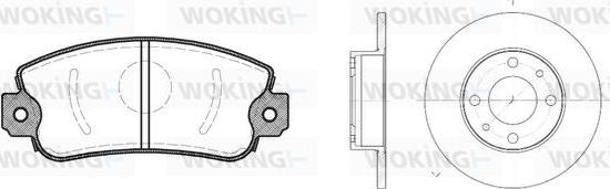 Woking 82723.00 - Дисковый тормозной механизм, комплект unicars.by