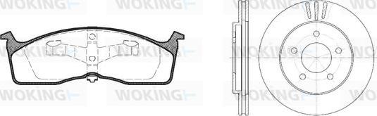 Woking 87103.00 - Дисковый тормозной механизм, комплект unicars.by