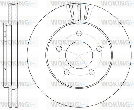 Woking D6564.10 - Тормозной диск unicars.by